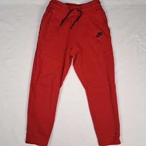 Nike Sportswear Tech Fleece Jogger Boys Size Large Pants University Red CU9213